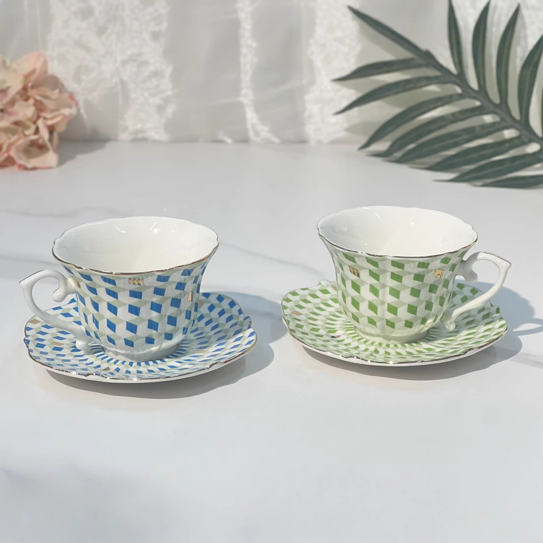 Coffee Tea Green - Light Luxury Blue and Green Couple