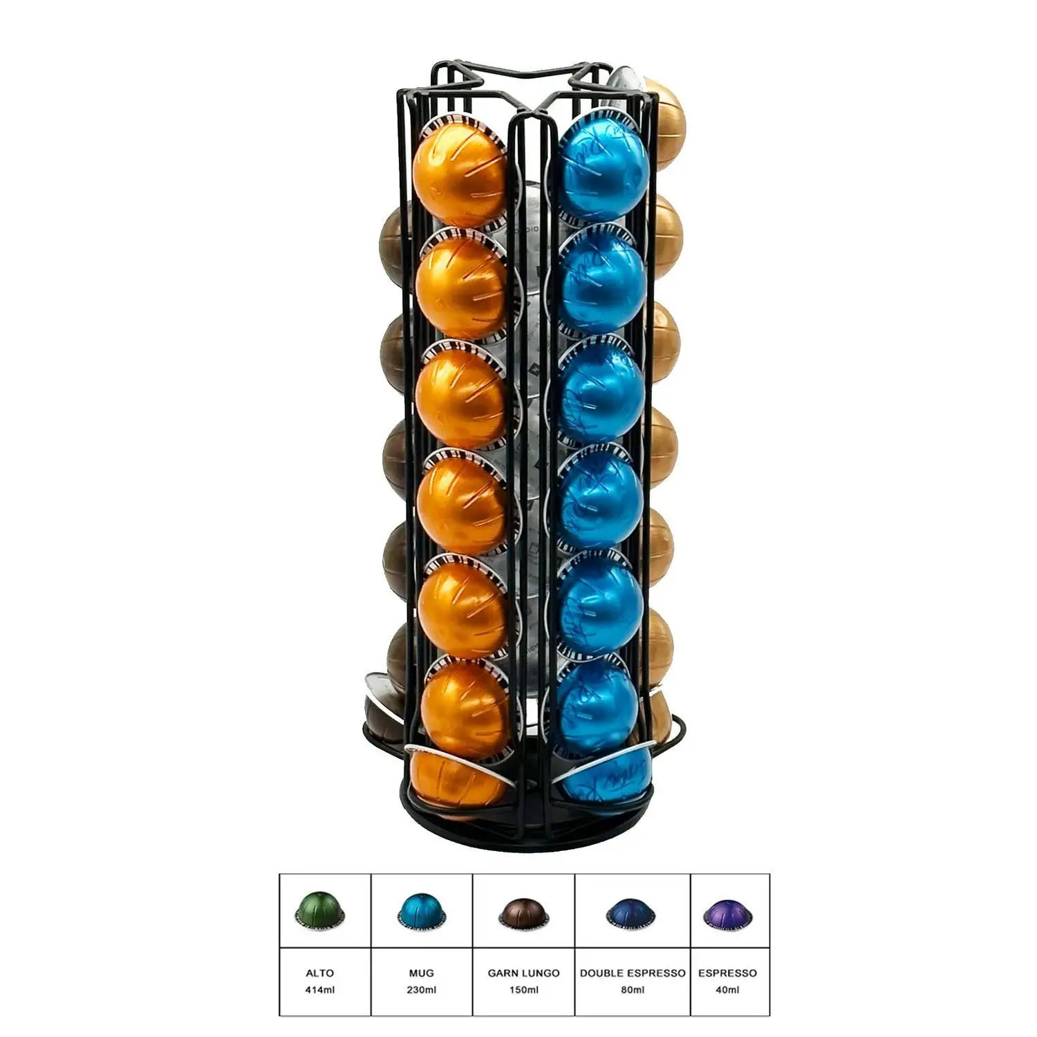 Coffee Capsule Holder - Vertuoline 35 Pcs Rotatable Coffee Capsules