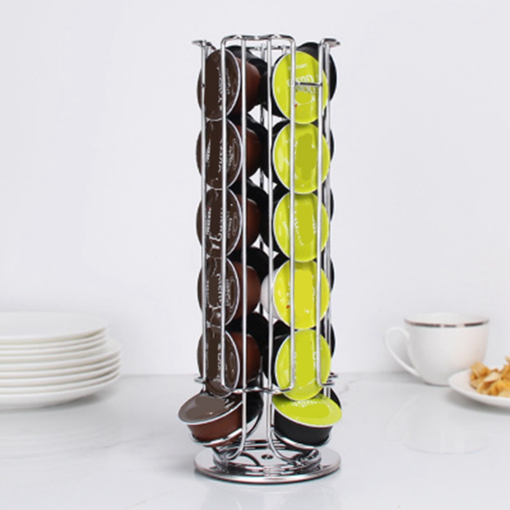 Coffee Capsule Holder - AS63-18Cups Rotatable Coffee Pod Holder Iron