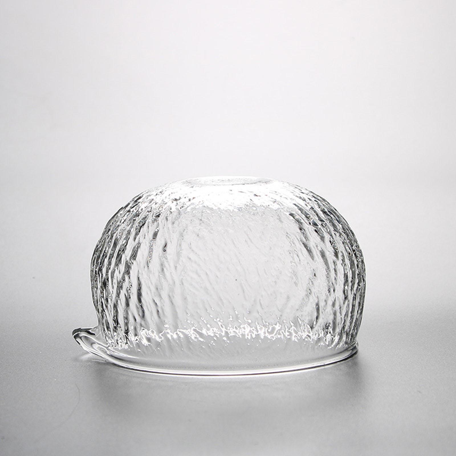 Coffee Tea Green - Handcrafted Transparent Glass Matcha Bowl Hammered