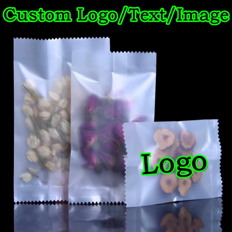 Coffee Tea Logo - 200PCS Open Top Frosted Plastic Heat