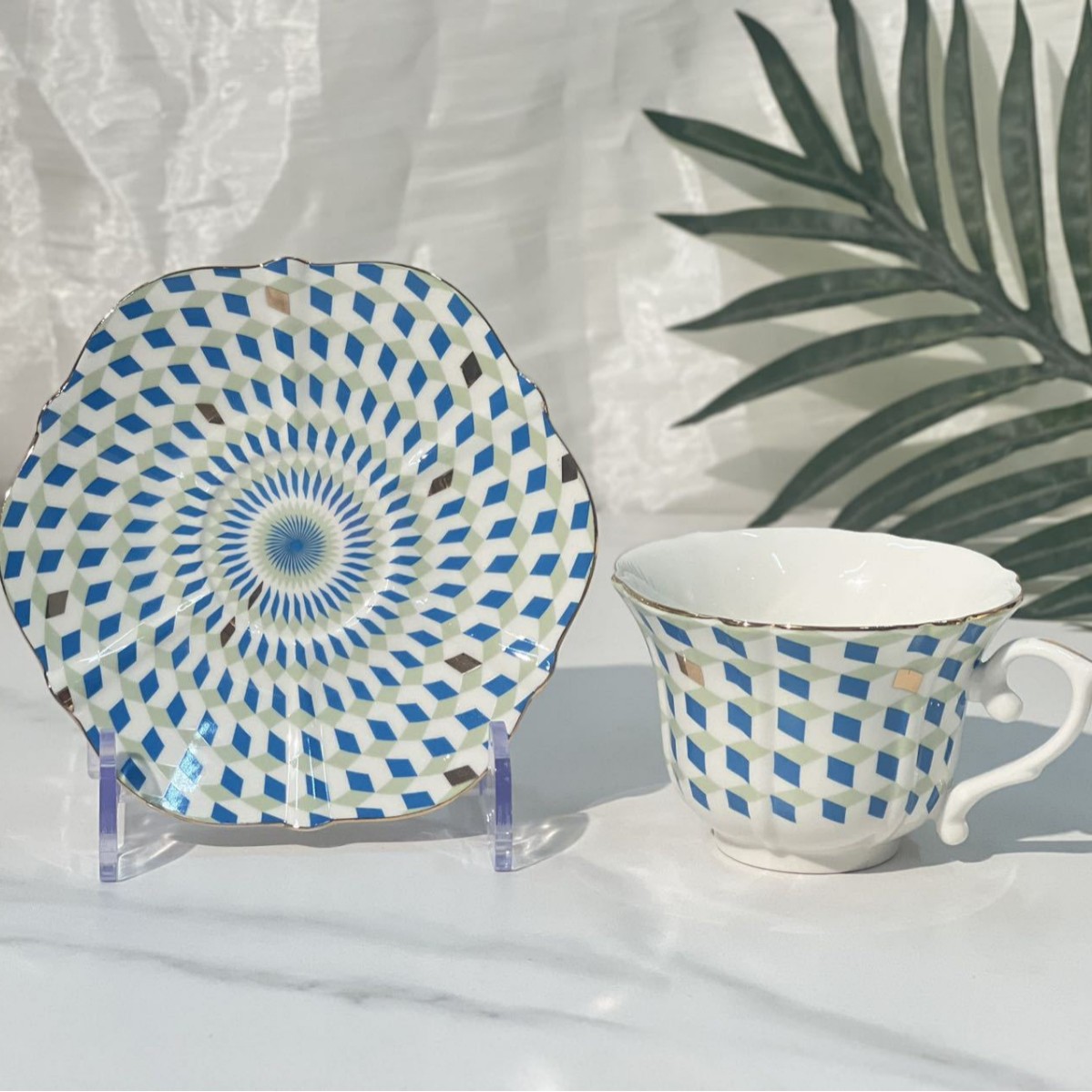 Light Luxury Blue and Green Co - Coffee Tea Green ulasan dan harga