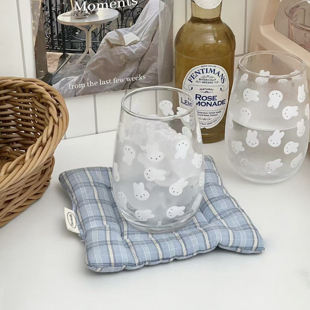 Cute Miffy Rabbit Printed Glas - Coffee Tea & Company ulasan dan harga