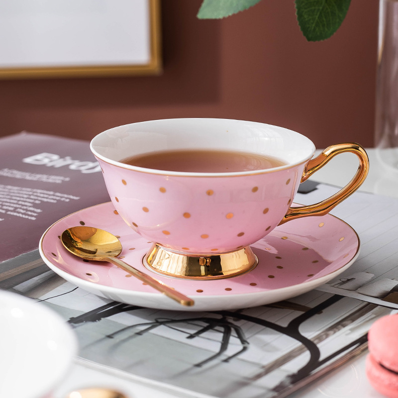 Ceramic Pink Coffee Mugs with  - Coffee Tea And Sugar Set ulasan dan harga
