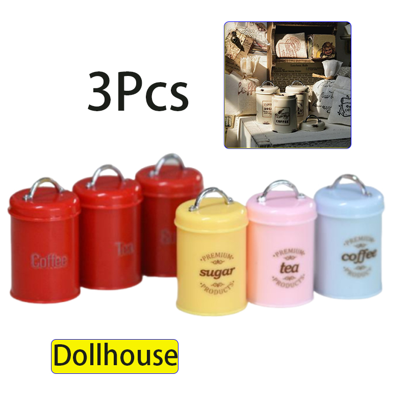 3Pcs Miniature Dollhouse Mini  - Coffee Tea & Company ulasan dan harga