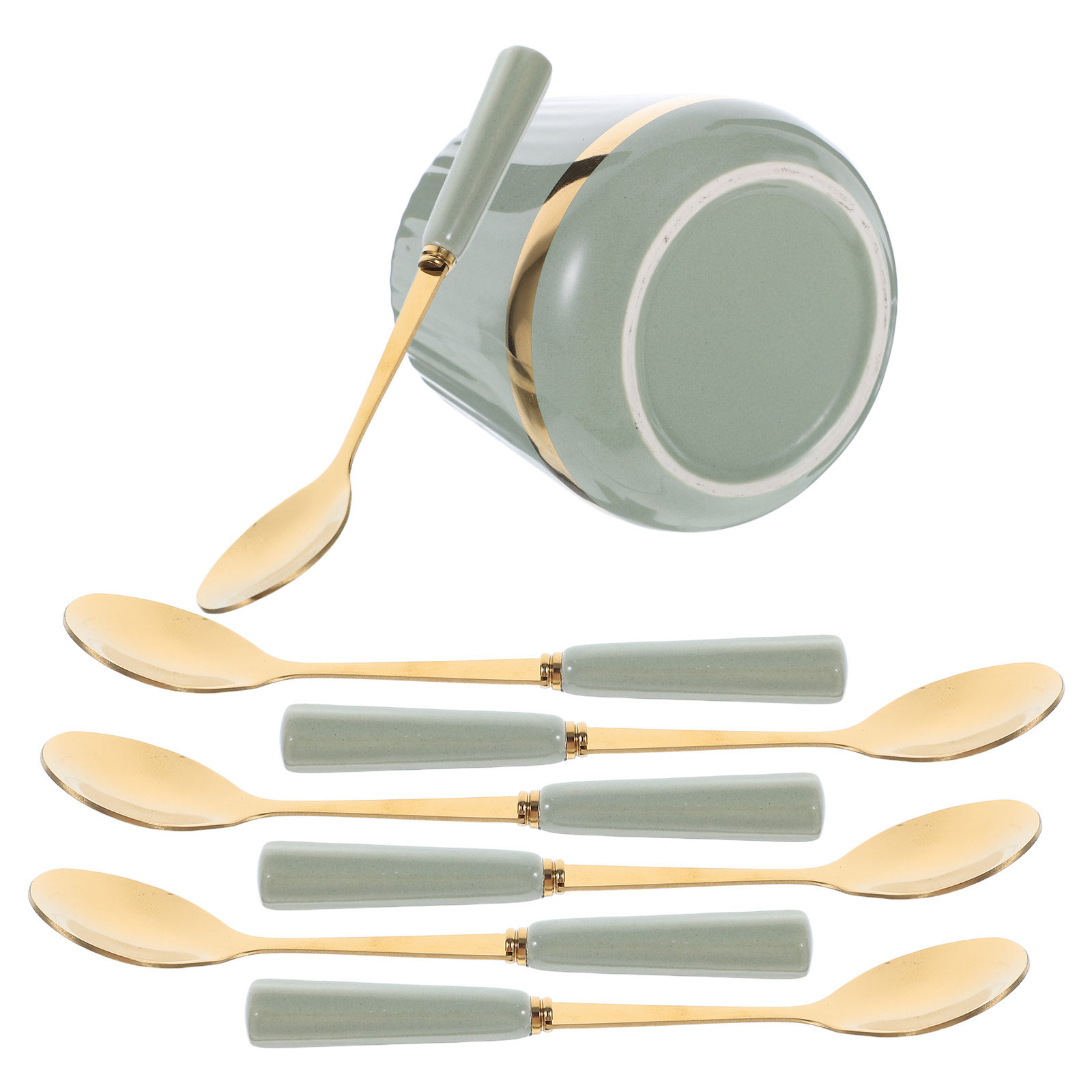 7Pcs Coffee Spoons Set Mini De - Coffee Tea And Sugar Set ulasan dan harga