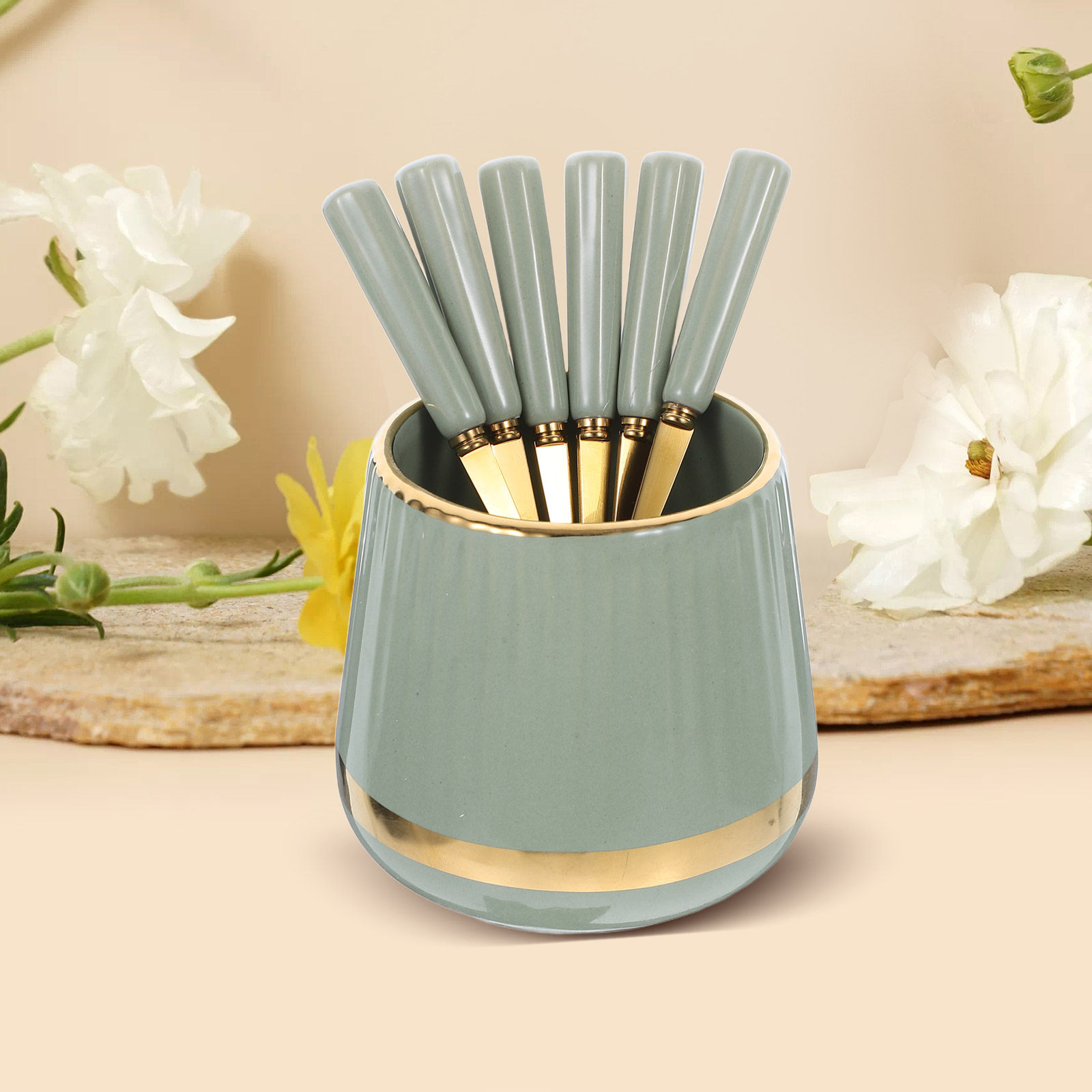7Pcs Coffee Spoons Set Mini De - Coffee Tea And Sugar Set ulasan dan harga