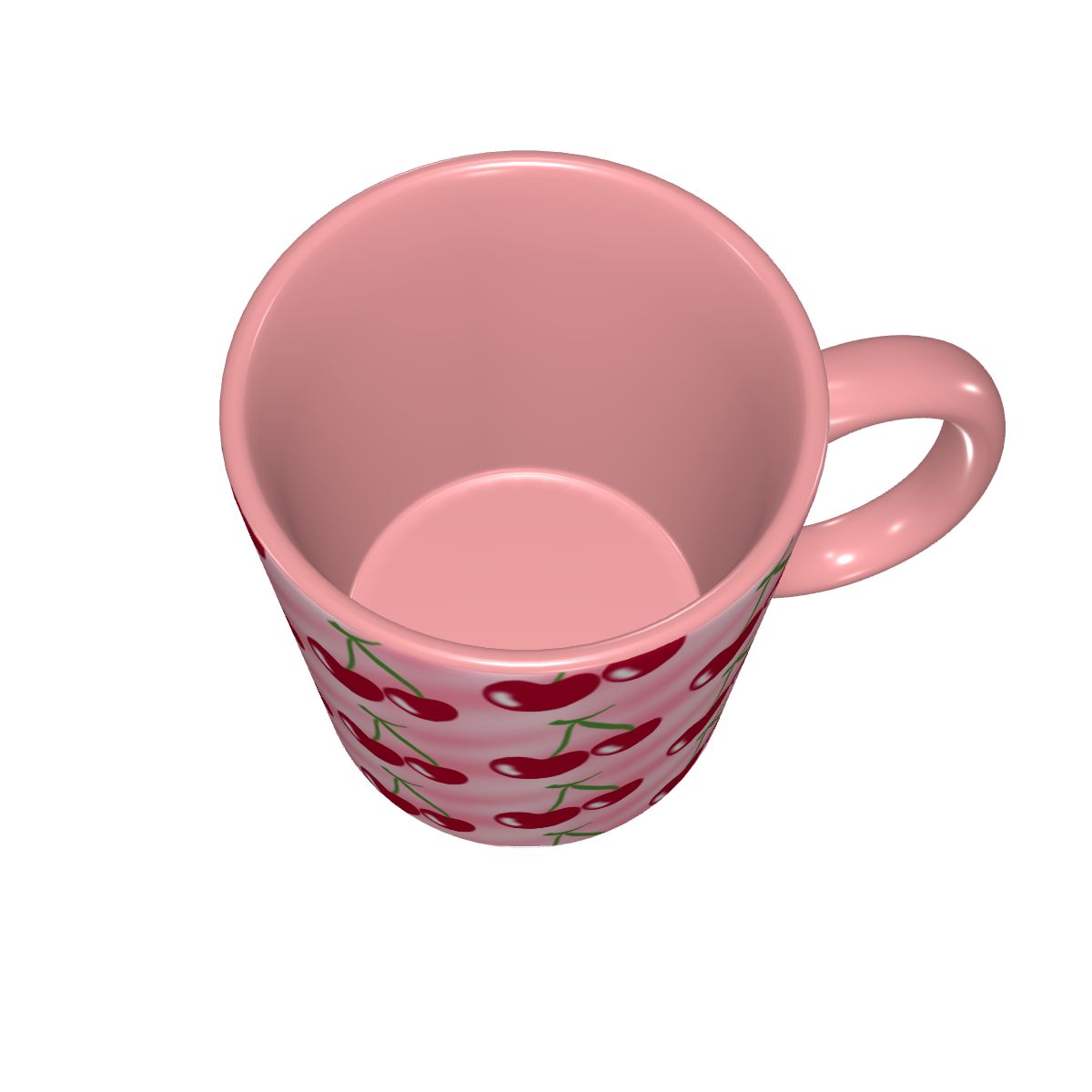 Red Cherry Green Stems Pink Mu - Coffee Tea Green ulasan dan harga