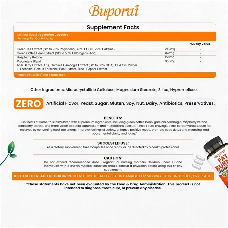 Fat Burner Capsules - Healthy  - Coffee Tea Green ulasan dan harga