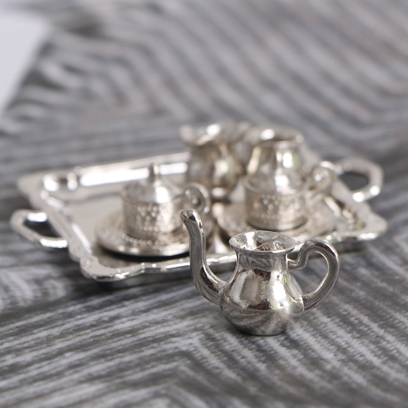 10pcs/Set 1/12 Dollhouse Minia - Coffee Tea And Sugar Set ulasan dan harga