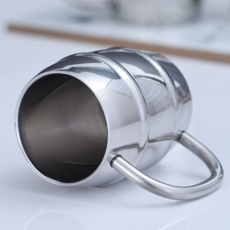 Stainless Steel Beer Cup Laser - Coffee Tea Logo ulasan dan harga