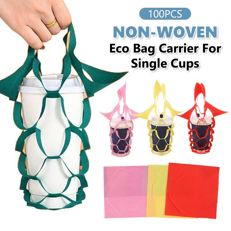 100pcs Hollow Out Non-woven To - Coffee Tea Green ulasan dan harga