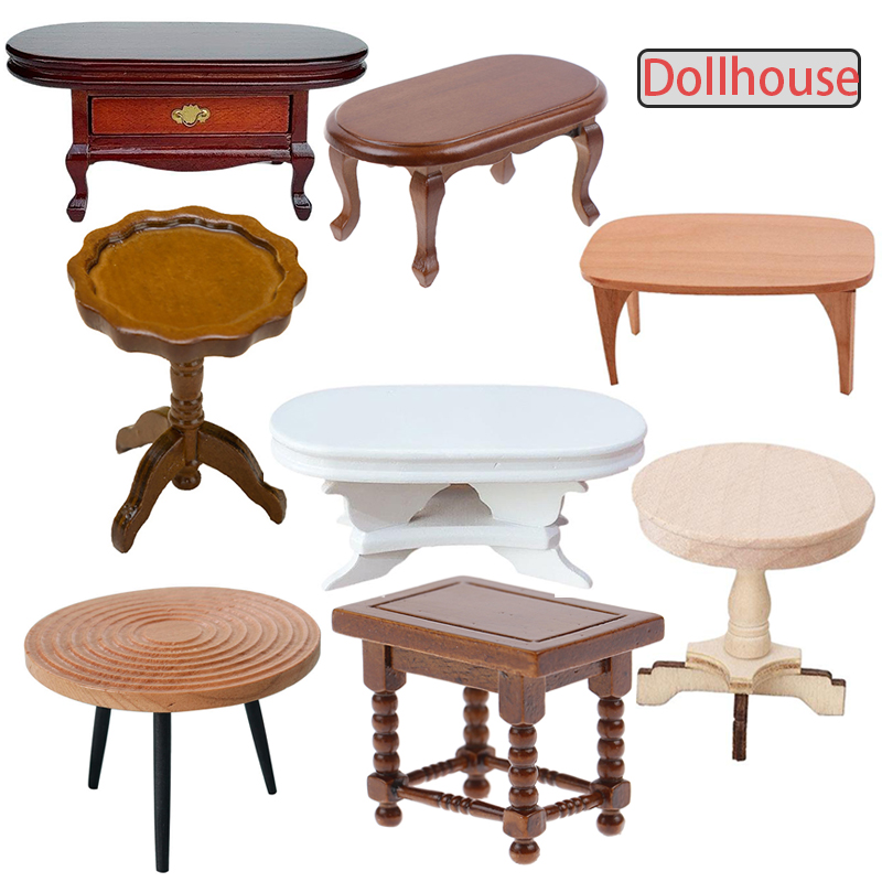1:12 Dollhouse Miniature Round - Coffee Tea & Company ulasan dan harga