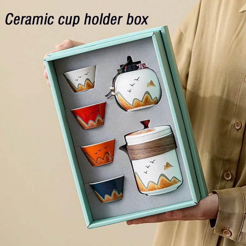 Gift Box,Chinese Style Ceramic - Coffee Tea And Sugar Set ulasan dan harga