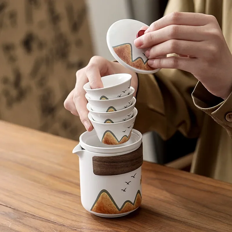 Gift Box,Chinese Style Ceramic - Coffee Tea And Sugar Set ulasan dan harga
