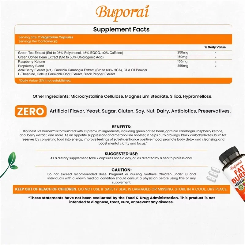 Fat Burner Capsules - Healthy  - Coffee Tea Green ulasan dan harga