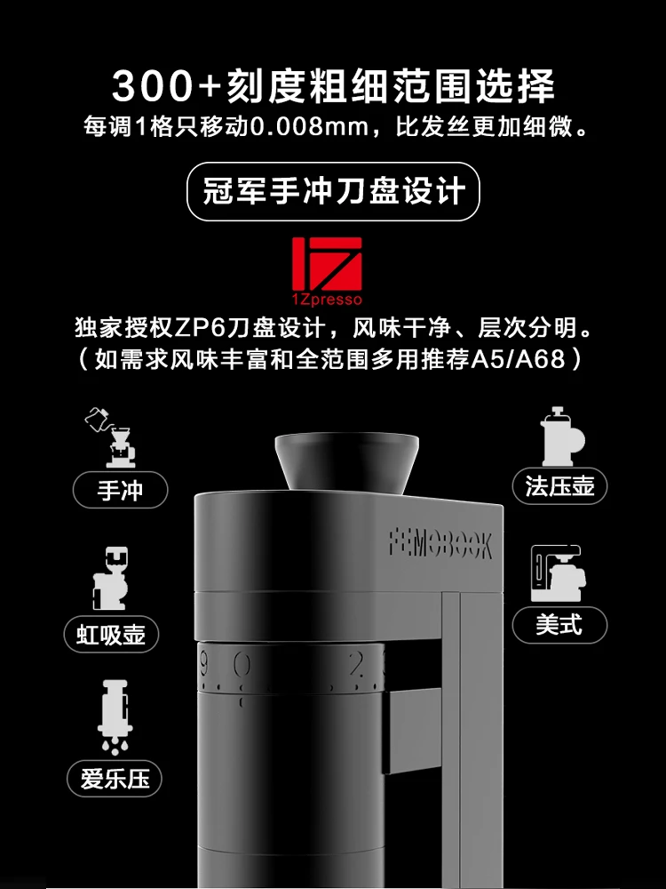 FEMOOK A4Z electric grinder pr - Coffee Bean ulasan dan harga