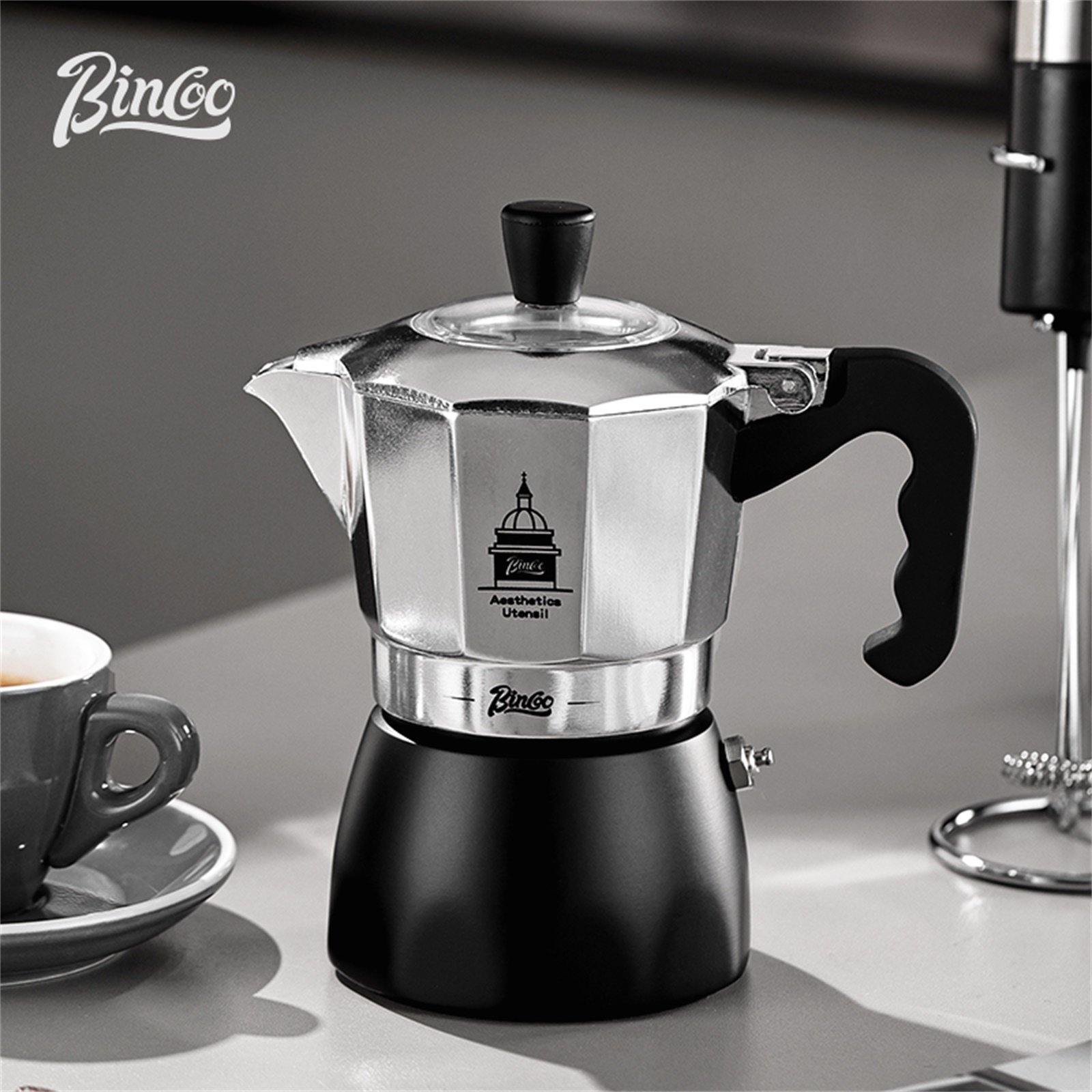 BINCOO Double Valve Moka Pot，E - Coffee Tea Espresso ulasan dan harga