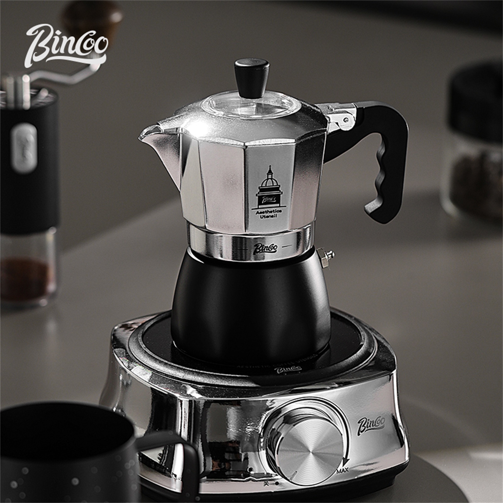 BINCOO Double Valve Moka Pot，E - Coffee Tea Espresso ulasan dan harga