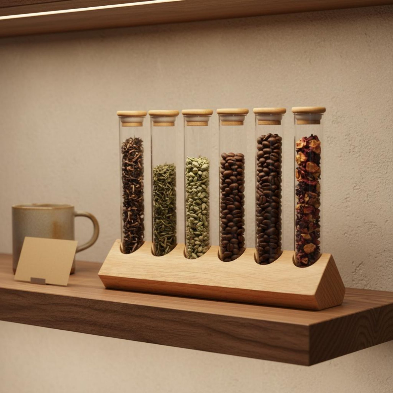 Glass Tube Container Set with  - Coffee Bean ulasan dan harga
