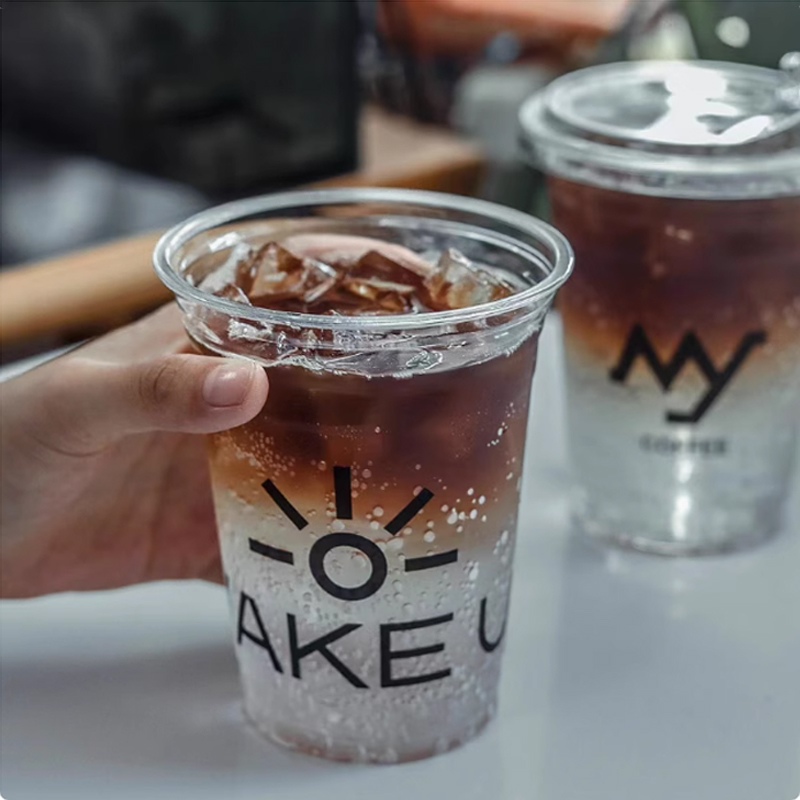 Plastic Cup Customized Logo Y  - Coffee Tea Logo ulasan dan harga