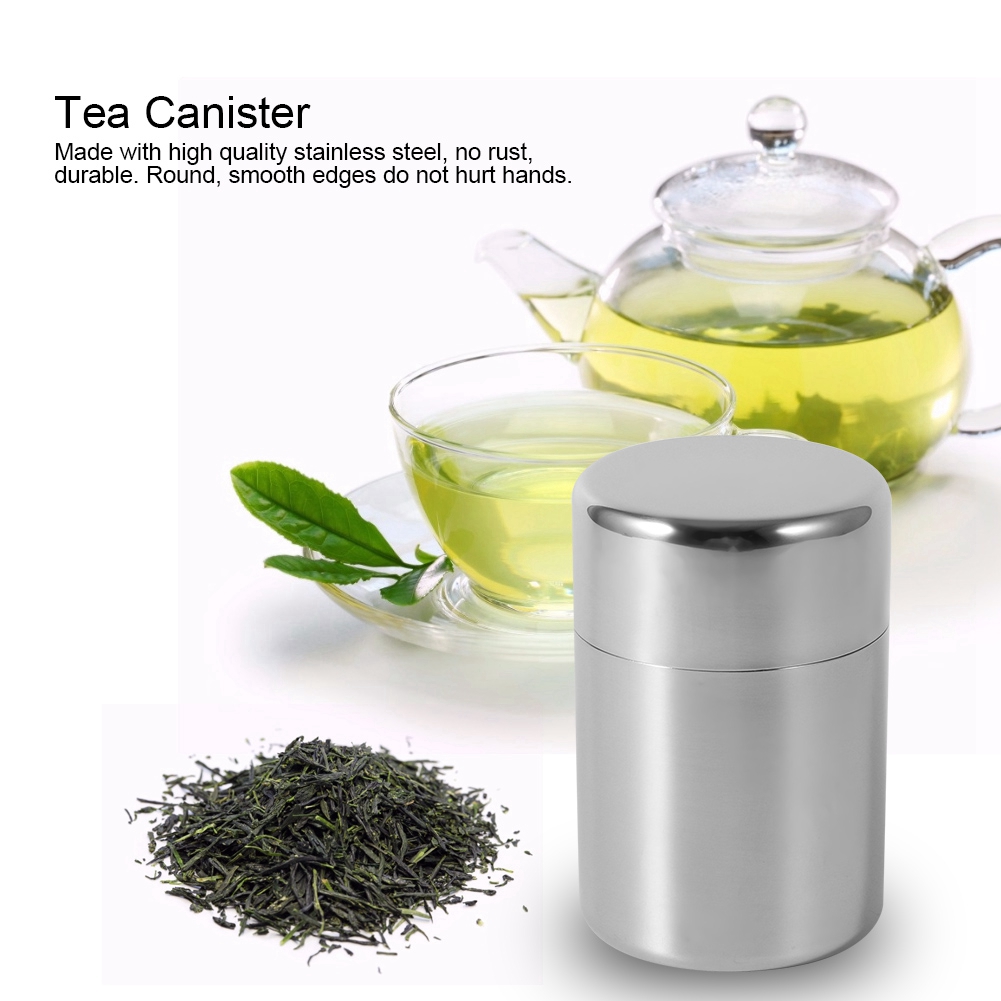 Stainless Steel Tea Leaf Tins  - Coffee Tea And Sugar Set ulasan dan harga