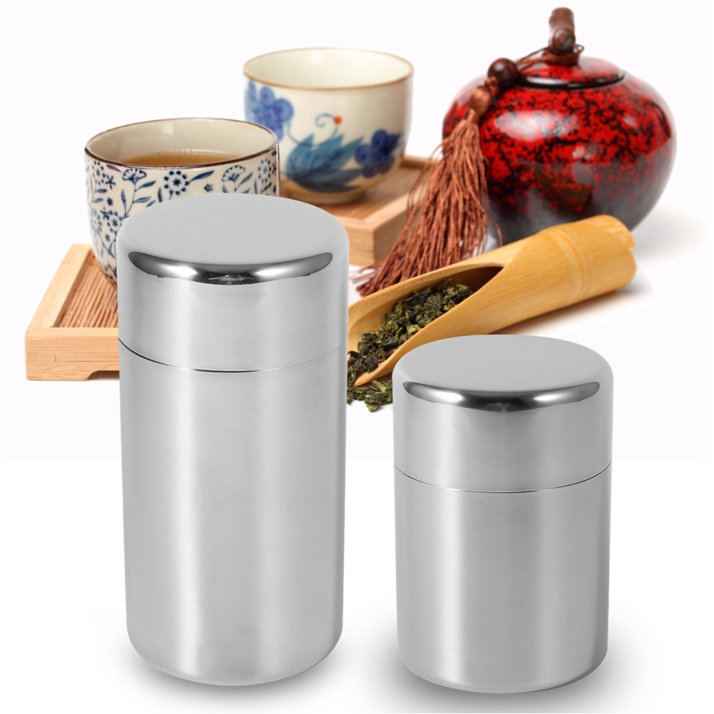 Stainless Steel Tea Leaf Tins  - Coffee Tea And Sugar Set ulasan dan harga