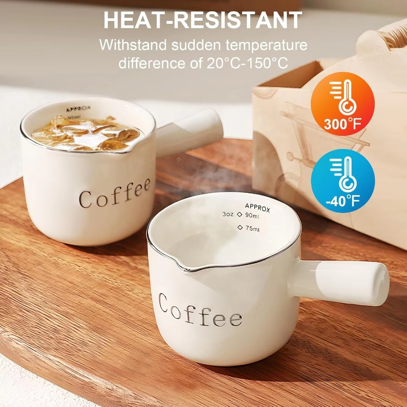 Mini Ceramic Coffee Cup with H - Coffee Tea Espresso ulasan dan harga