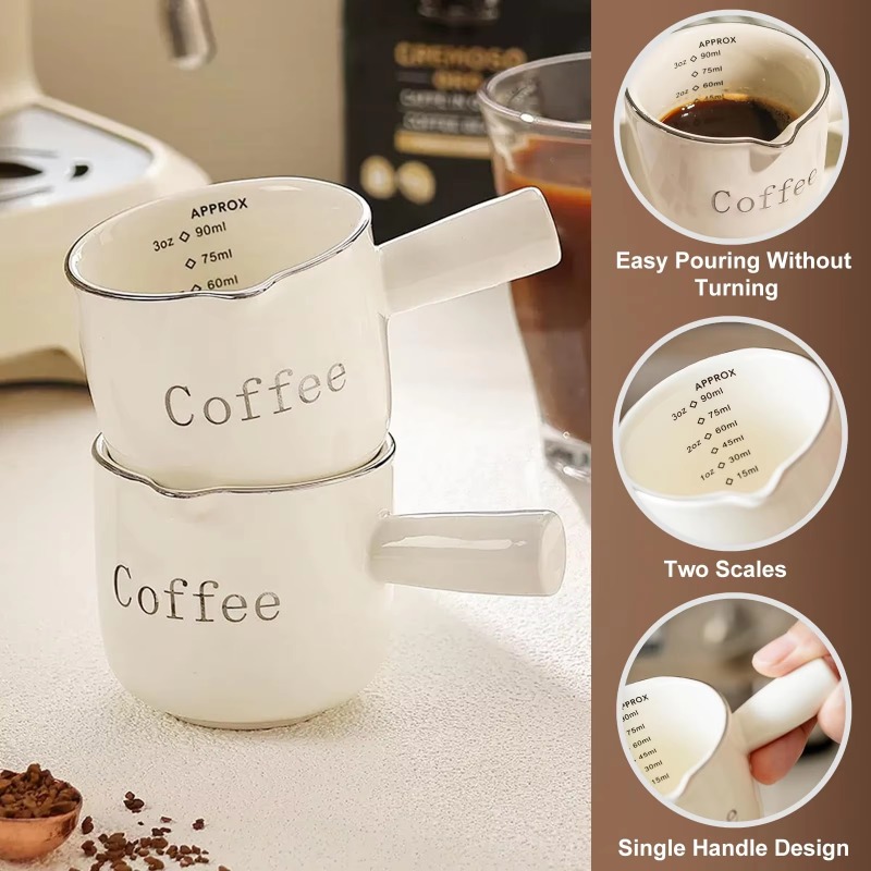Mini Ceramic Coffee Cup with H - Coffee Tea Espresso ulasan dan harga