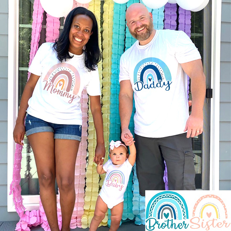 Rainbow Family Matching Outfit - Coffee Tea Or Me ulasan dan harga