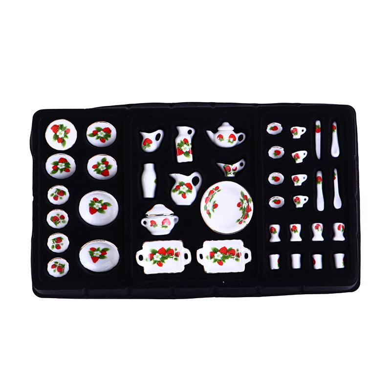1 Set 1:12 Miniature Doll Hous - Coffee Tea And Sugar Set ulasan dan harga