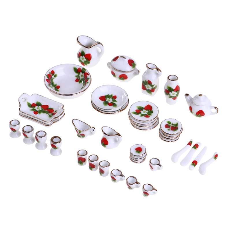 1 Set 1:12 Miniature Doll Hous - Coffee Tea And Sugar Set ulasan dan harga
