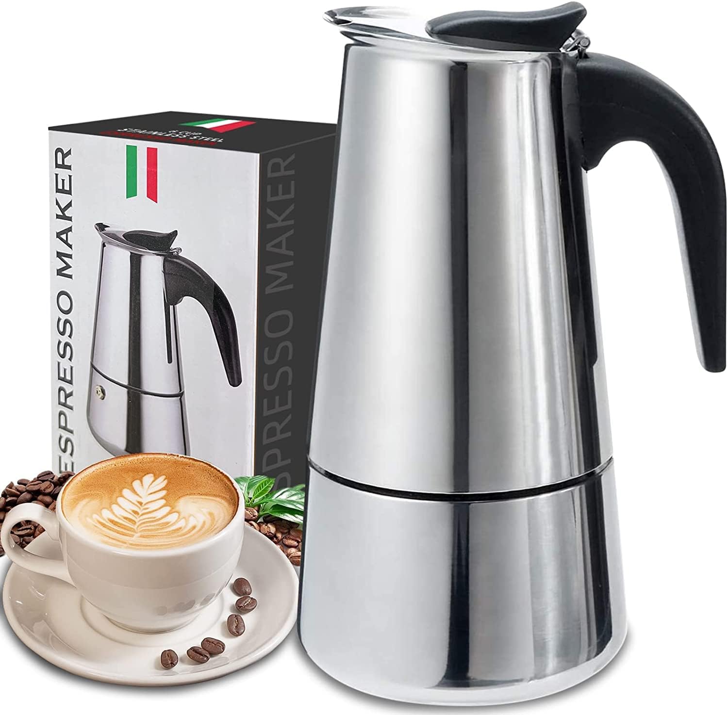 4/6/9 Cups Moka Pot Caffe Mach - Coffee Tea Espresso ulasan dan harga
