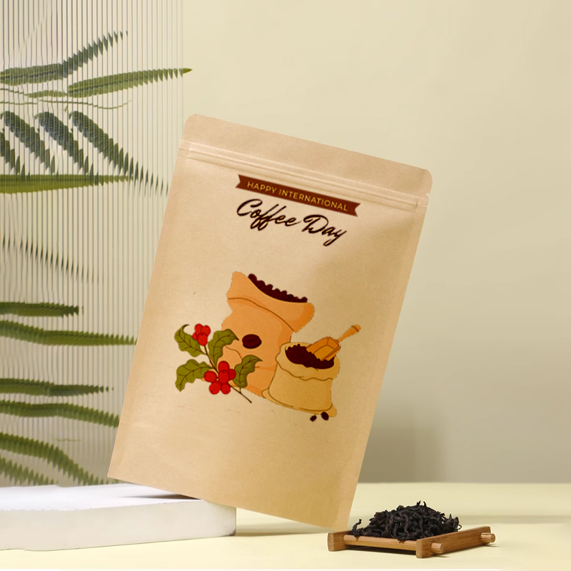 Print Craft paper Zipper Bag R - Coffee Tea Logo ulasan dan harga
