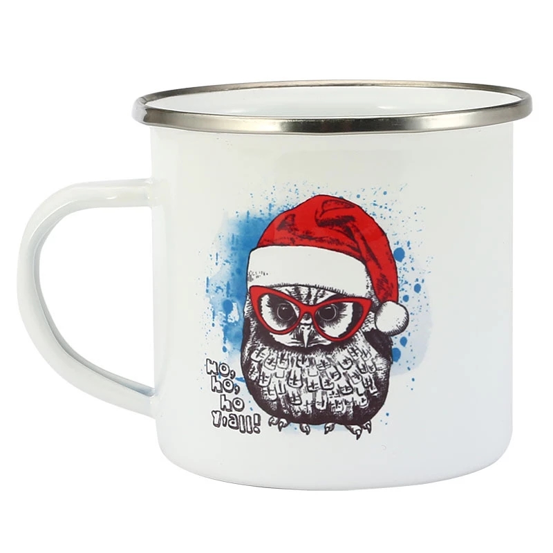 350ML Enamel Coffee Mug DIY LO - Coffee Tea Logo ulasan dan harga