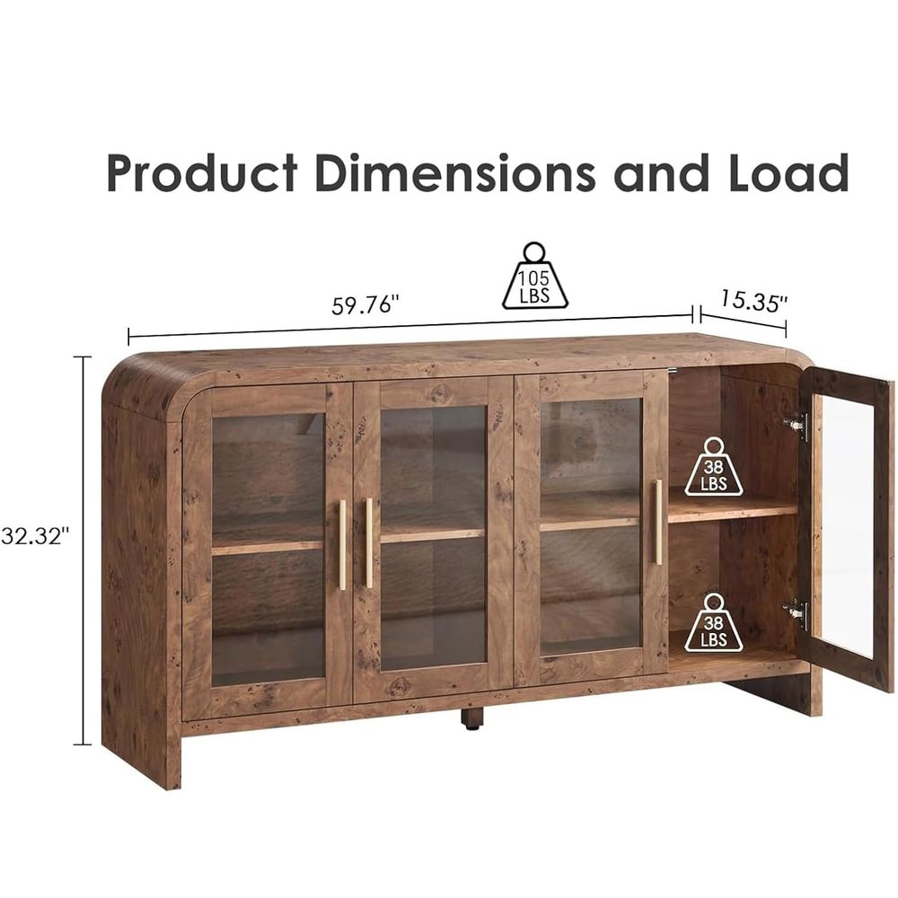 Sideboard Buffet Cabinet with  - Coffee & Tea Difabis ulasan dan harga