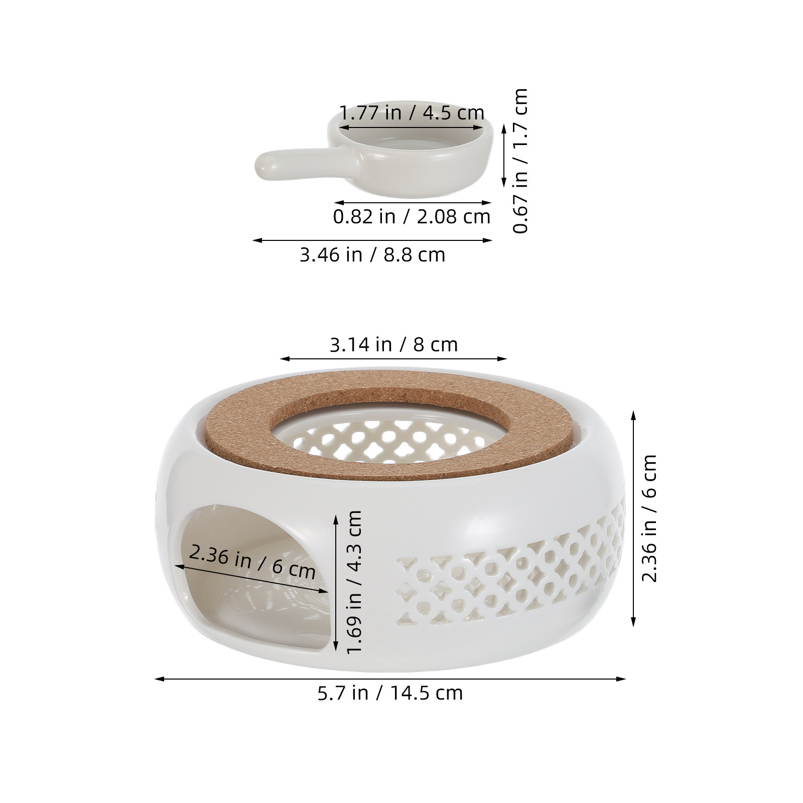 1Set Ceramic Tea Warmer Elegan - Coffee Tea Warmer ulasan dan harga