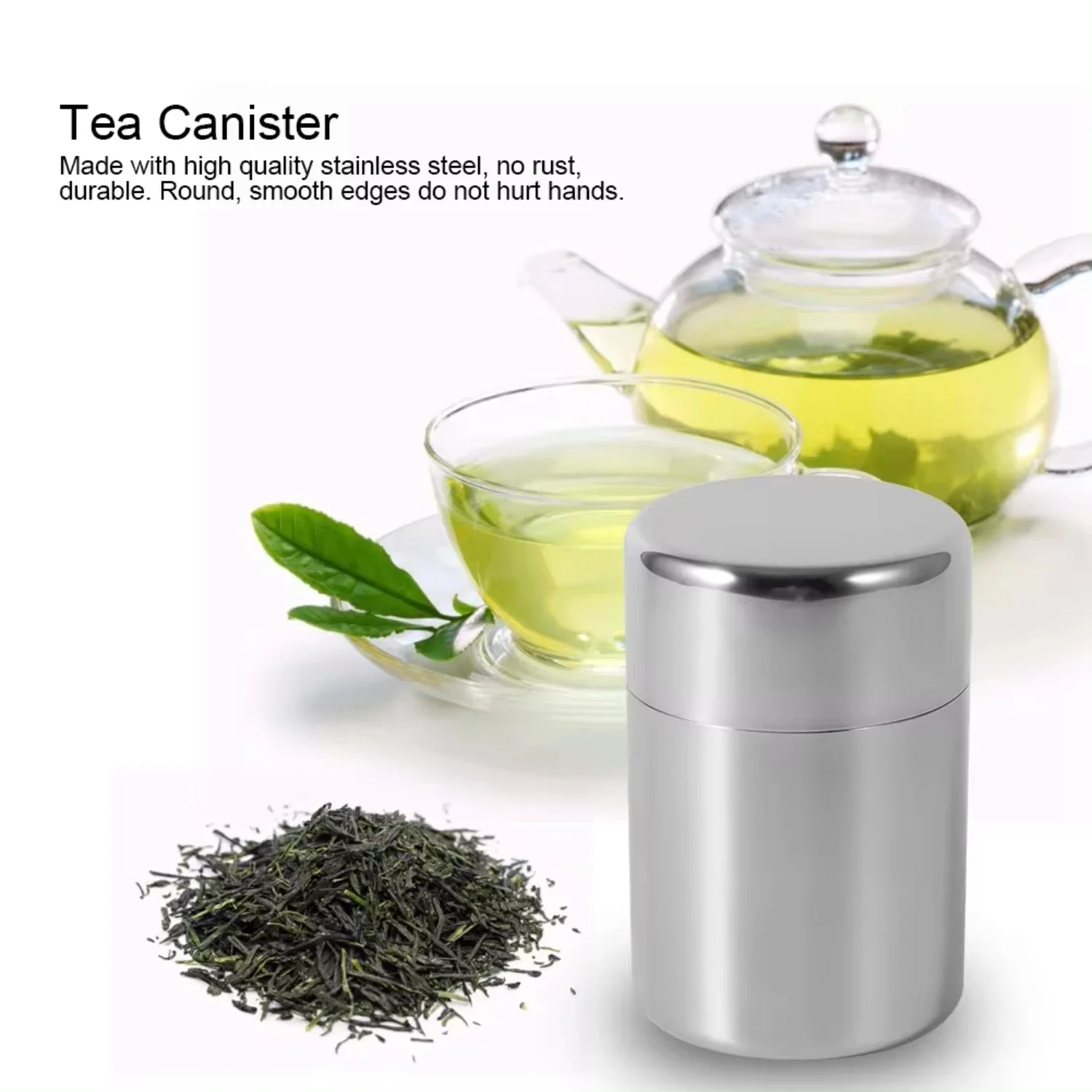 Stainless Steel Tea Leaf Tins  - Coffee Tea And Sugar Set ulasan dan harga
