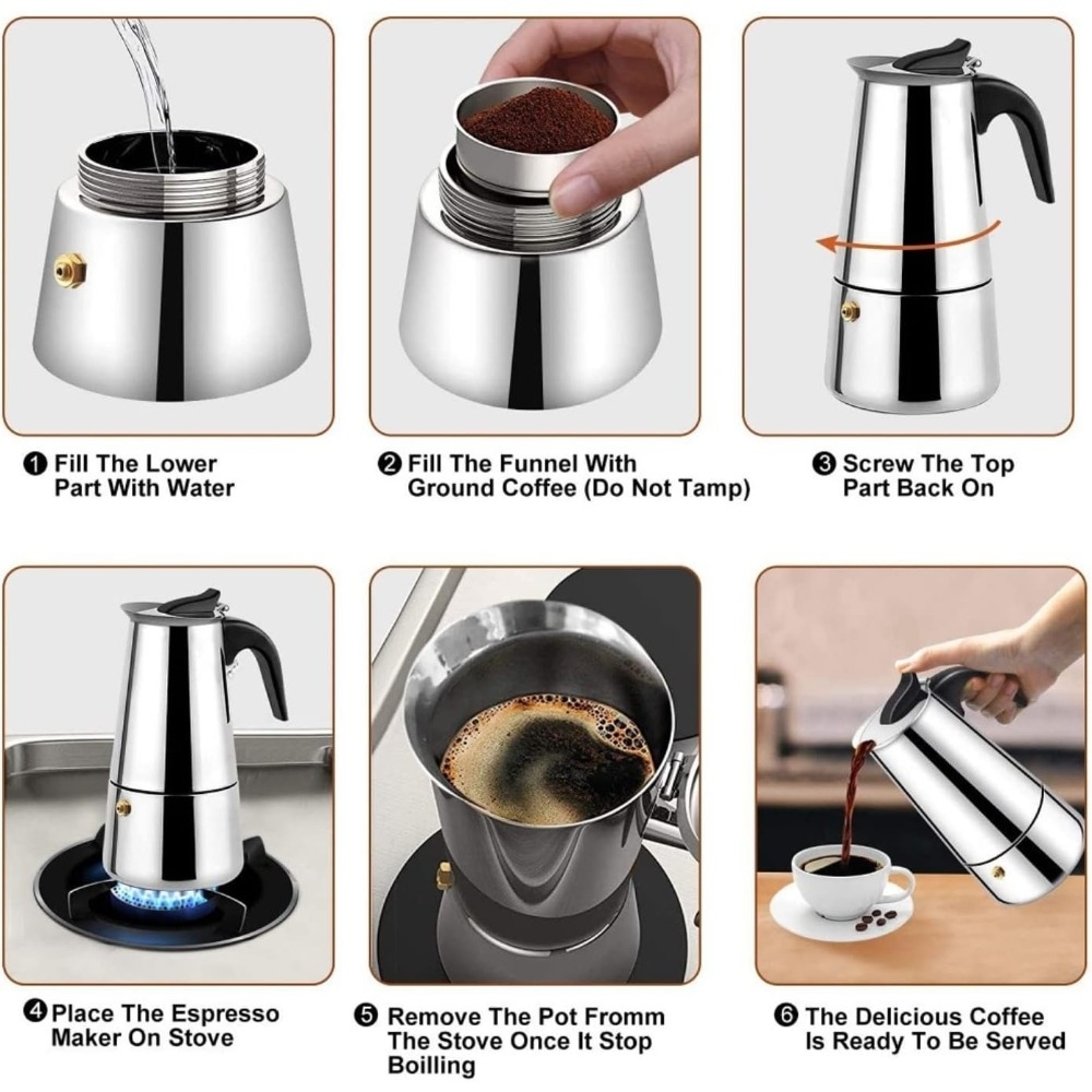 Mocha Coffee Pots Stainless St - Coffee Tea Espresso ulasan dan harga