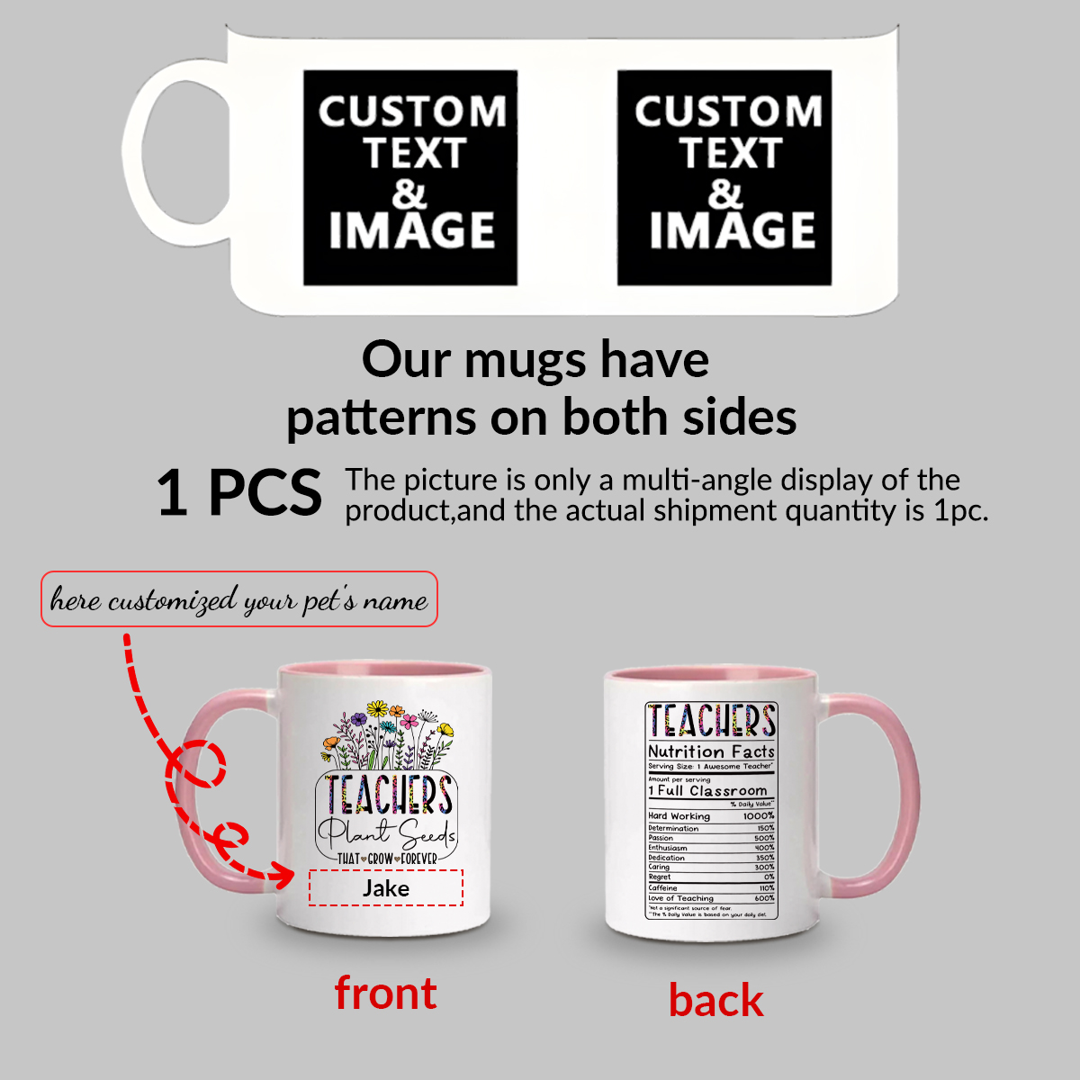 1pc Customize Name Personalise - Coffee Tea Logo ulasan dan harga