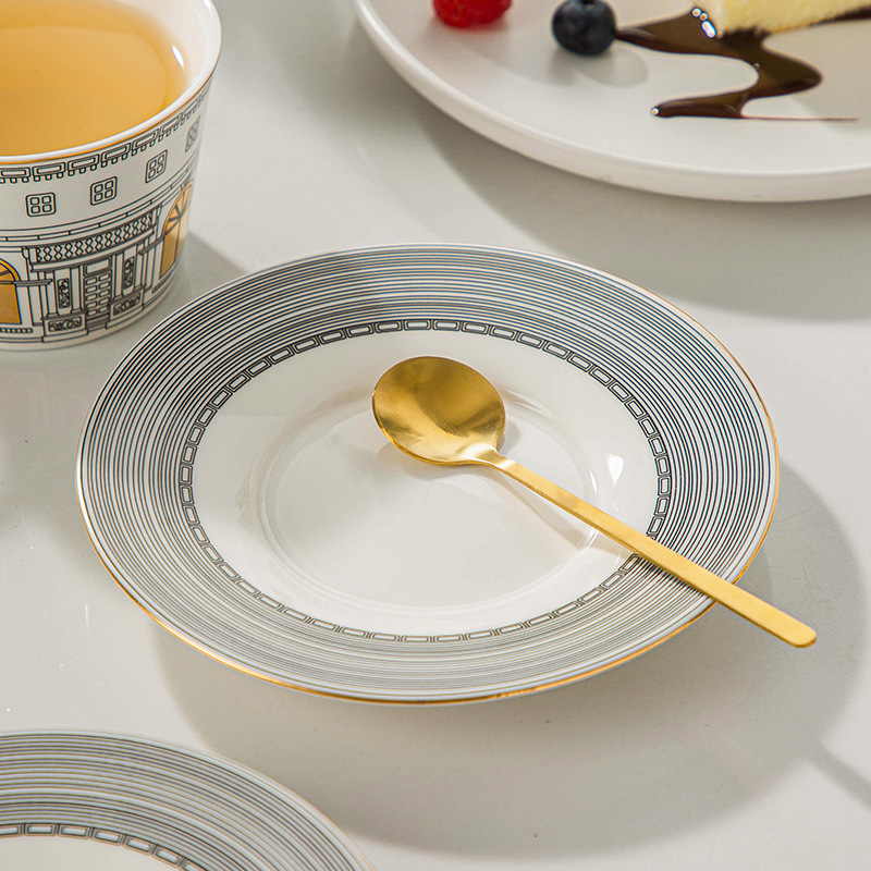 Architectural Cup and Saucer C - Coffee Tea And Sugar Set ulasan dan harga