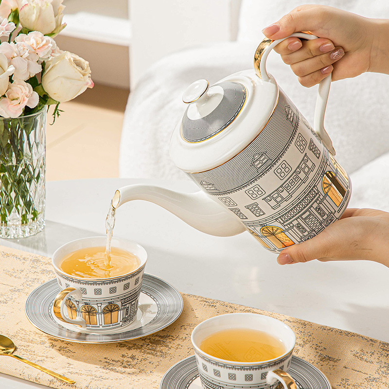 Architectural Cup and Saucer C - Coffee Tea And Sugar Set ulasan dan harga