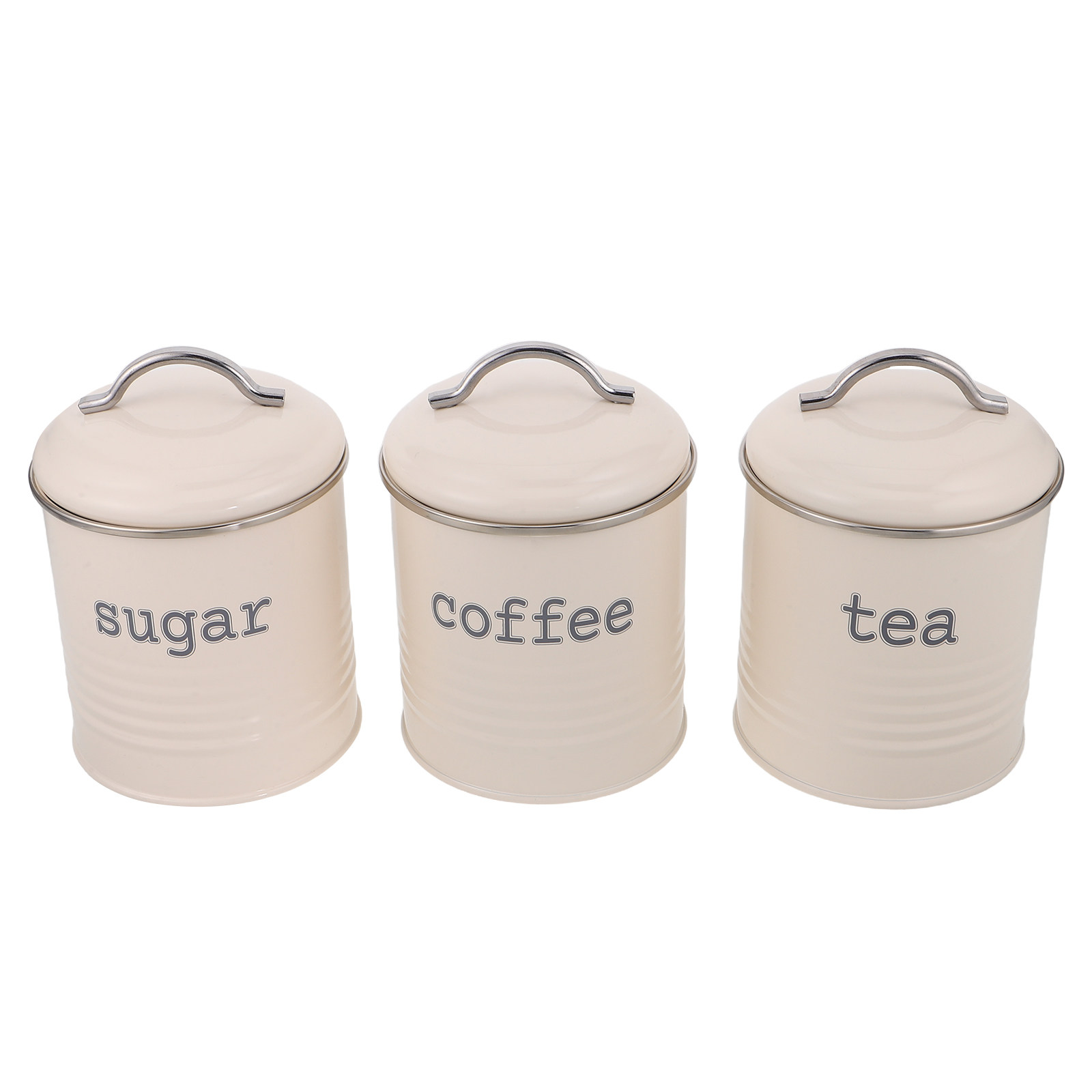 3Pcs Sealed Coffee Bean Contai - Coffee Tea And Sugar Set ulasan dan harga