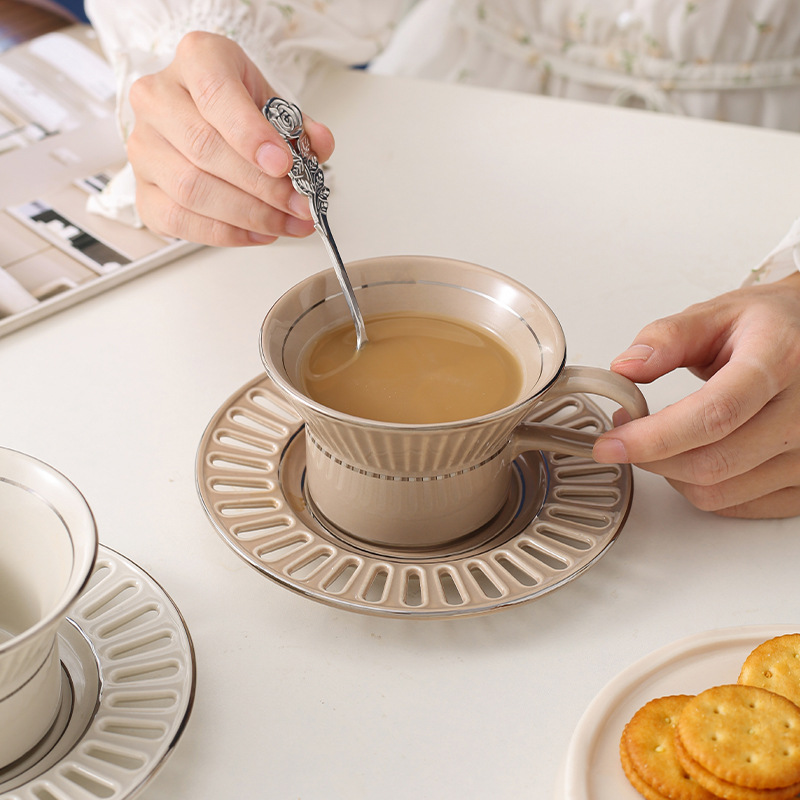 Luxury Ceramic Coffee Cup Dish - Coffee Tea And Sugar Set ulasan dan harga